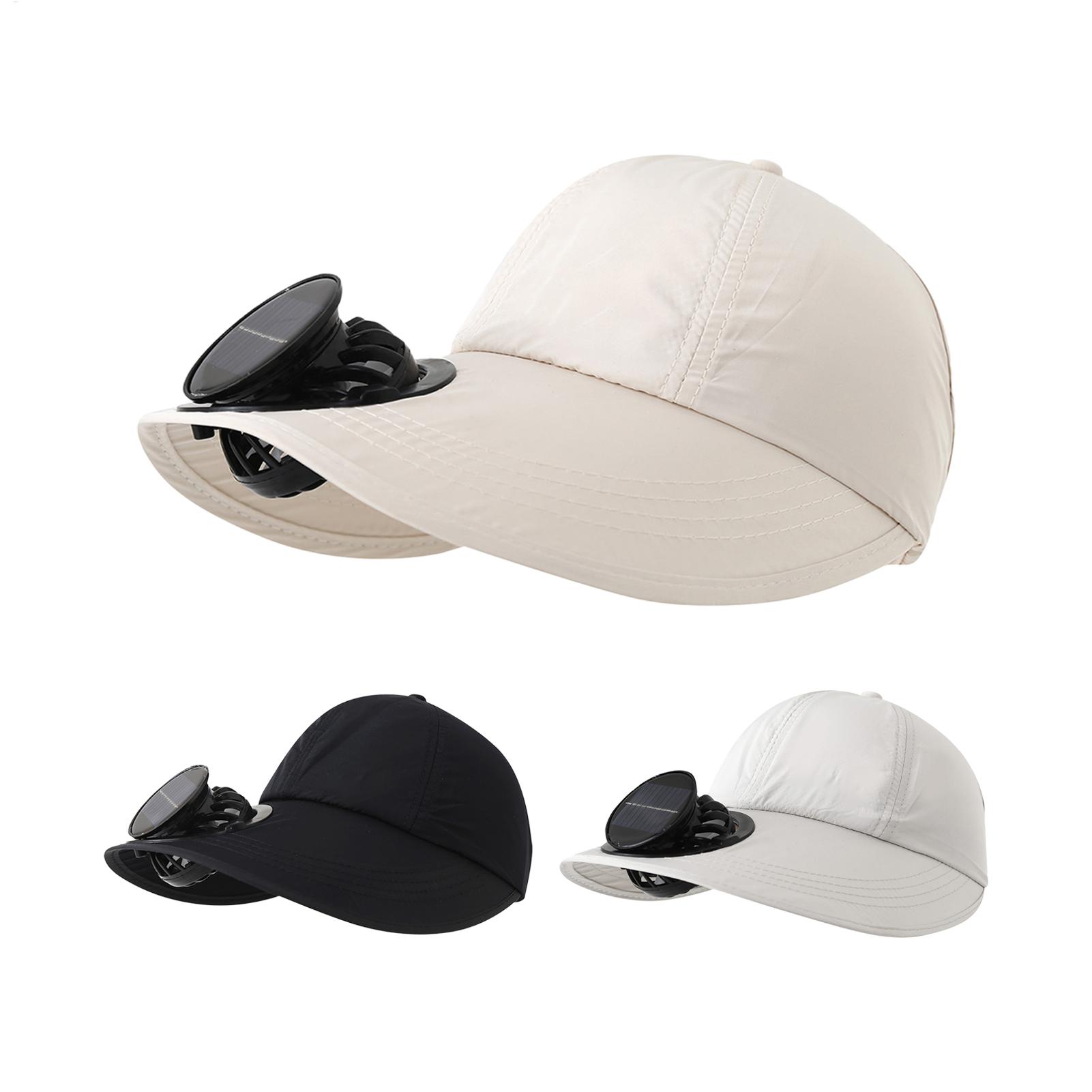Outdoor Power Block - Solar-Powered Charging Fan Cap Solar Fan