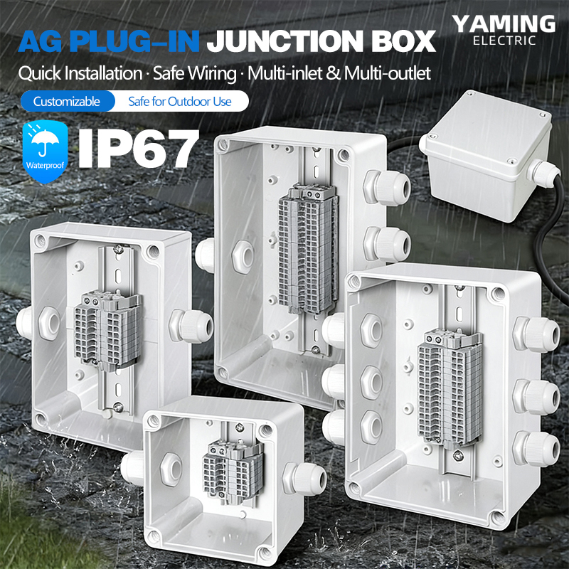 Outdoor Power Block - Waterproof Junction Box With Plug-in Terminal