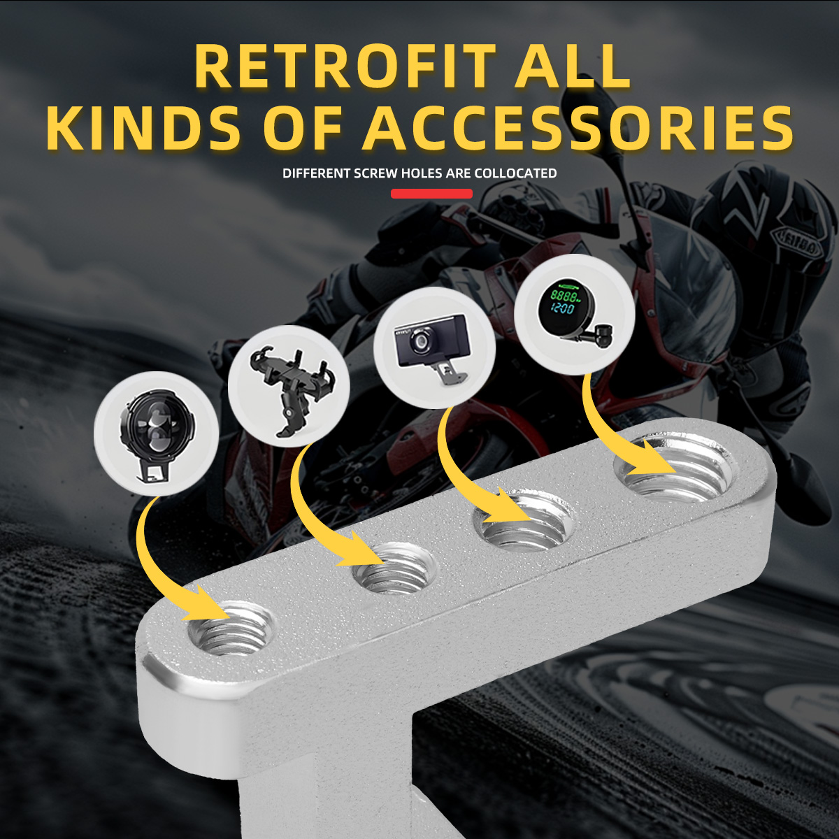 Four hole sizes Motorcycle Alu - Outdoor Power Xtreme ulasan dan harga