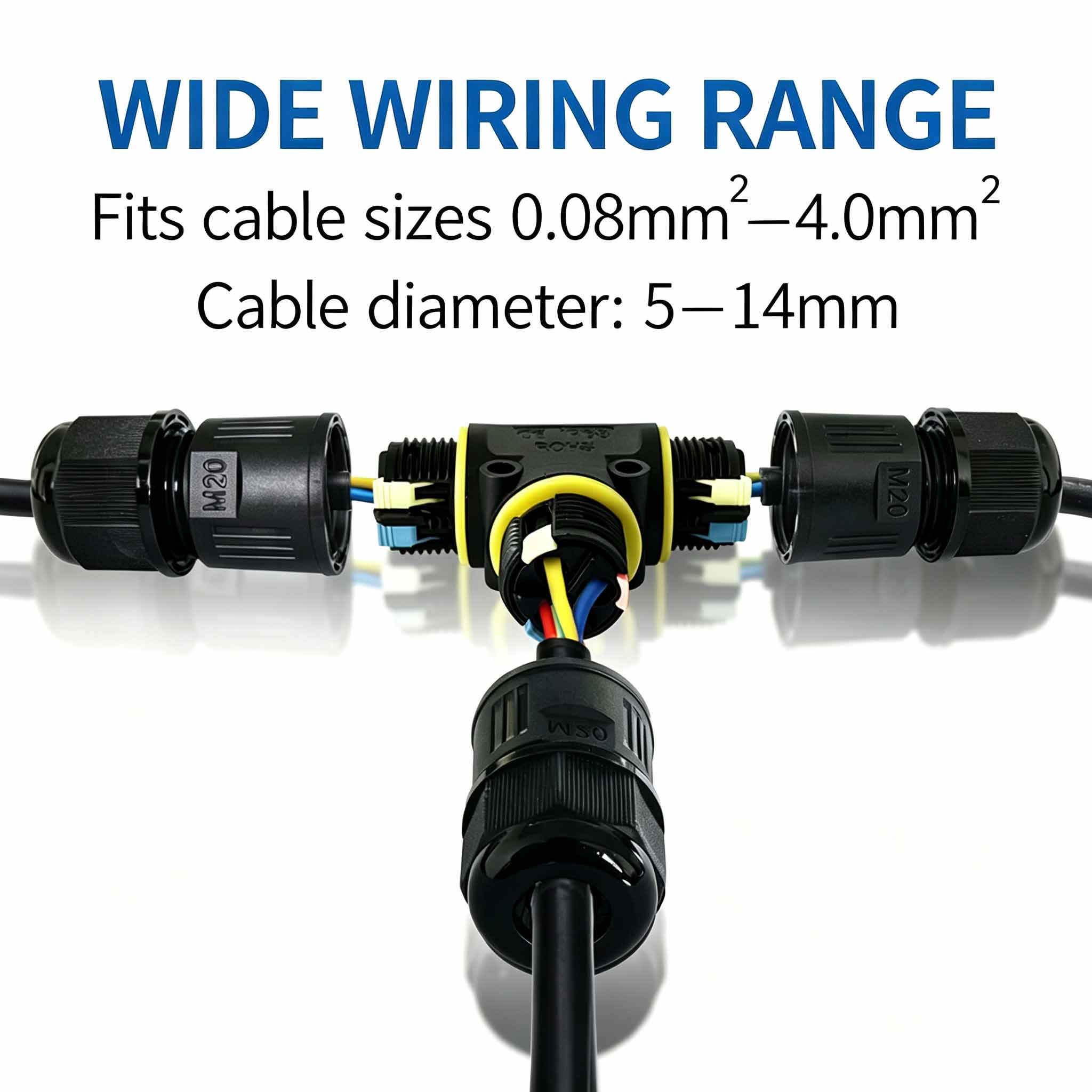 IP68 Waterproof T-Type Cable C - Outdoor Power Wire ulasan dan harga
