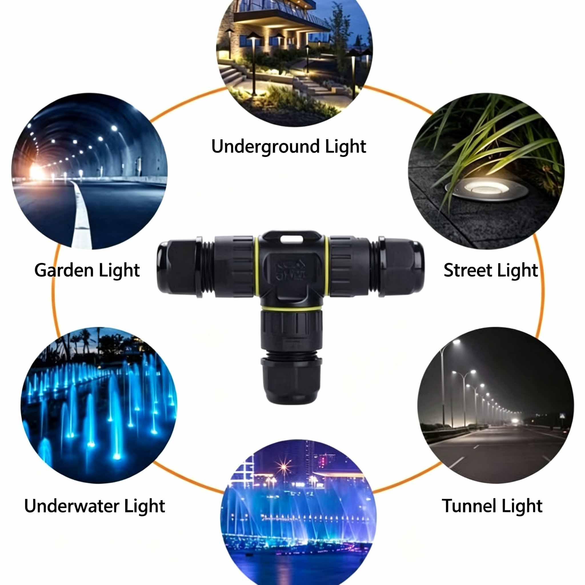 IP68 Waterproof T-Type Cable C - Outdoor Power Wire ulasan dan harga