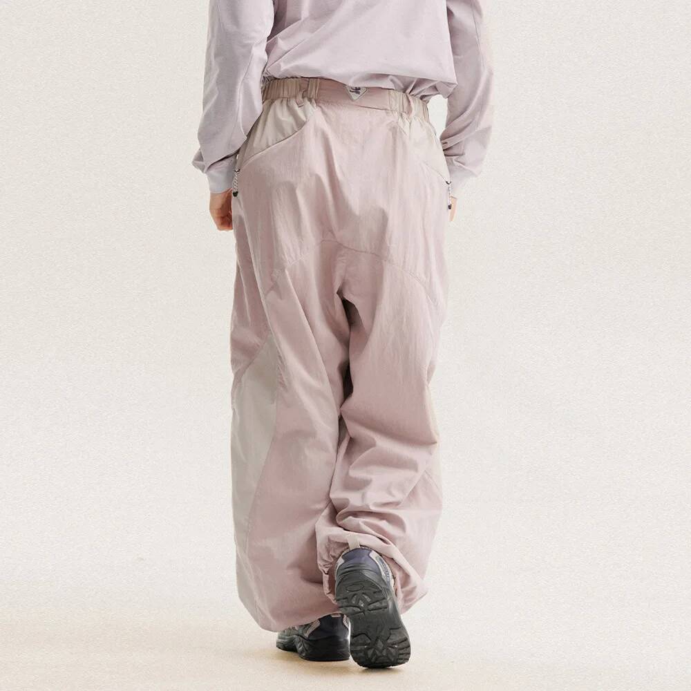 Men Color Block Wide Leg Pants - Outdoor Power Block ulasan dan harga