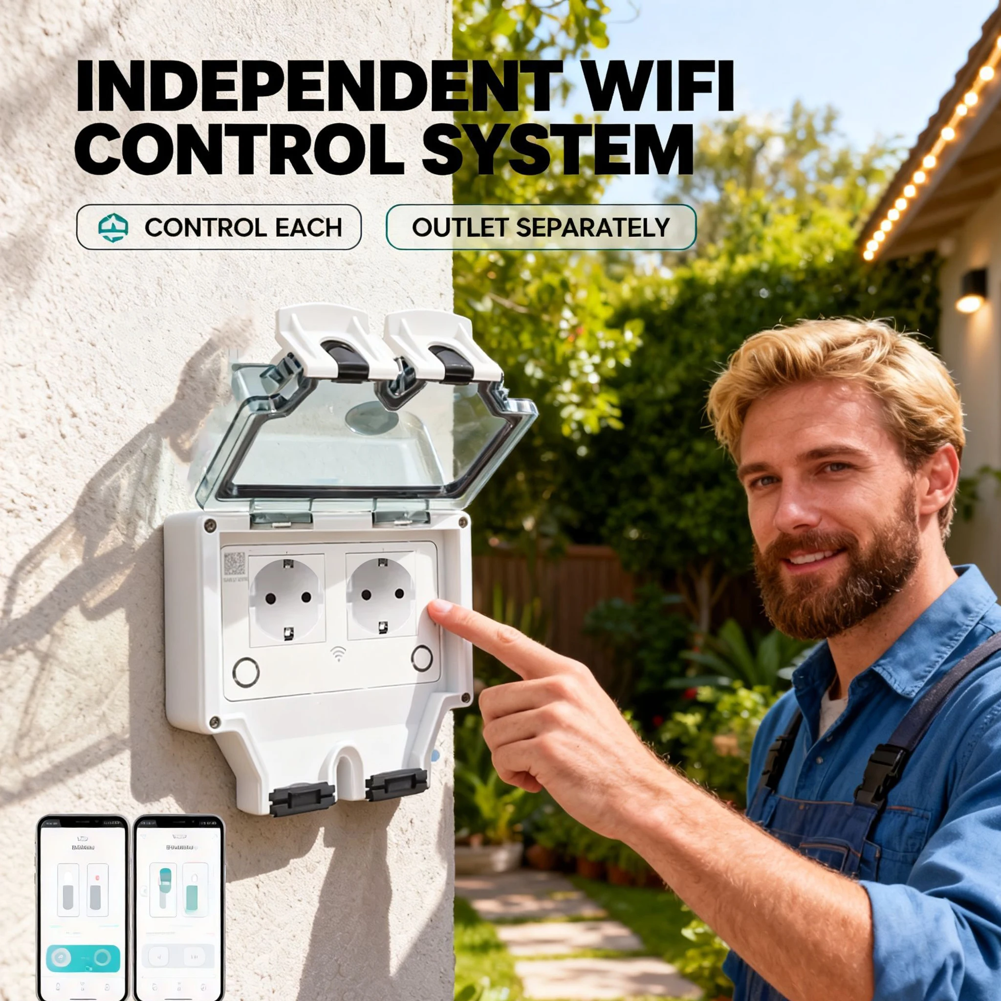 Tuya Waterproof Electrical Wal - Outdoor Power Equipment Brands ulasan dan harga