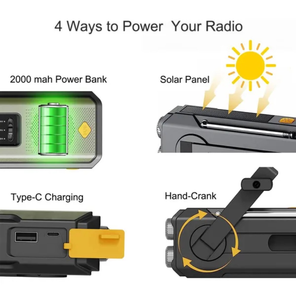 Emergency Solar Hand Crank NOA - Outdoor Power Equipment Brands ulasan dan harga