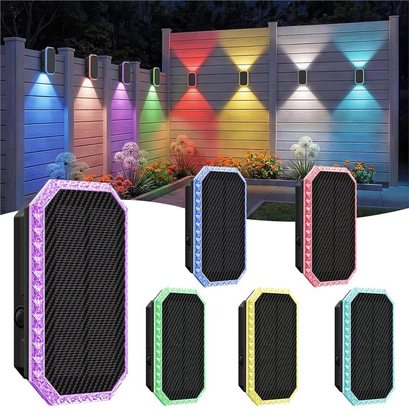 AB66-6PCS RGB Solar Fence Ligh - Outdoor Power Direct ulasan dan harga